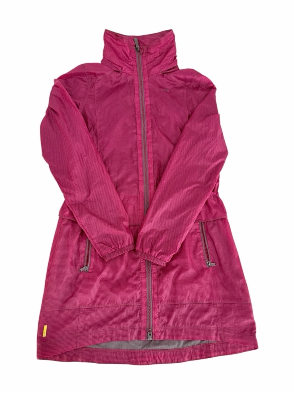 LOLË Pink Lightweight Windbreaker Hooded Jacket Activewear Rain Coat s